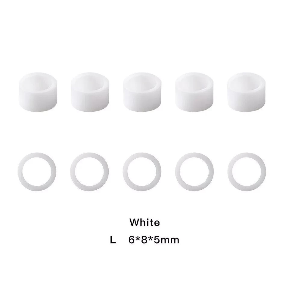 100 Pcs/Box Dental Instrument Hygienist Silicone Color Code Ring Band Circle L/S