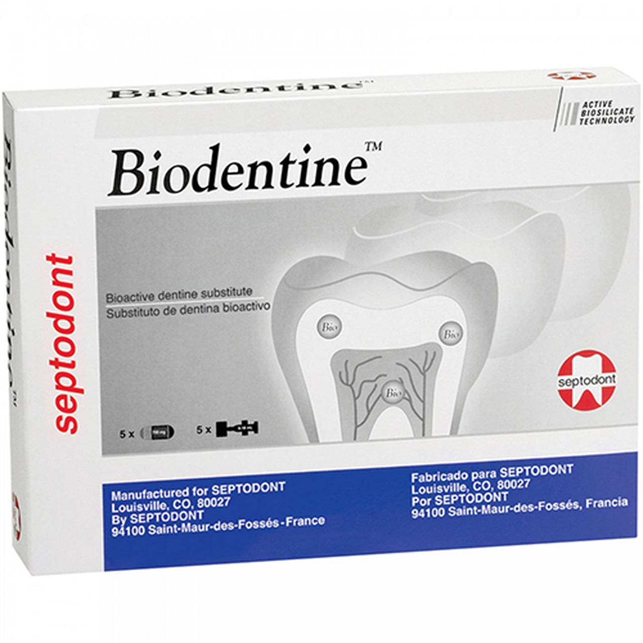 Septodont 01C0605 Biodentine Dentin Replacement Base Liner Kit 5/Pk EXP May 2027