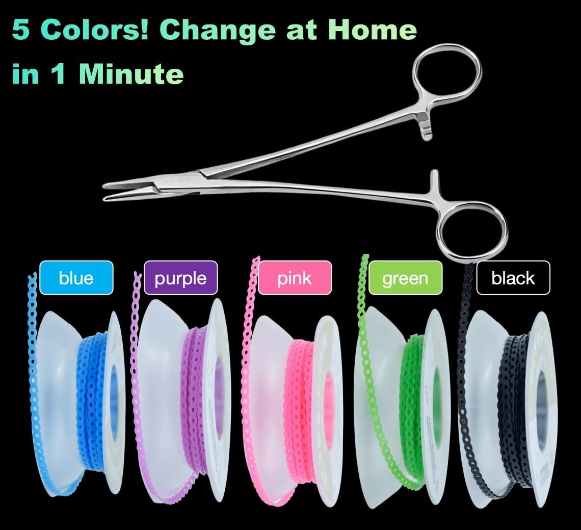 Braces Power Chains Short 5 Colors (Blue, Green, Pink, Purple, Multicolor