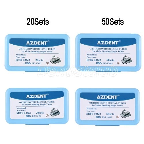 50Set /20Set Dental Ortho Buccal Tube 1st Molar Bondable Non-Conv Roth /MBT 022