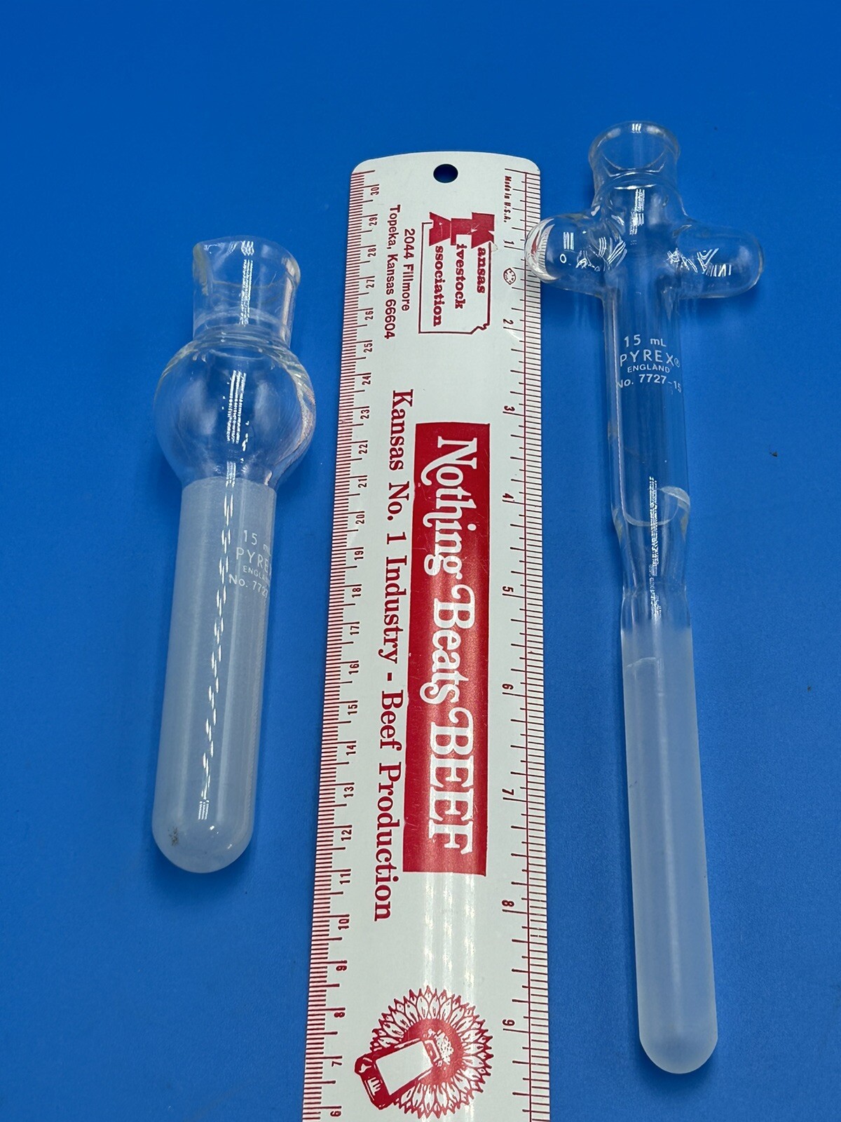 Large Corning Pyrex Glass Tenbroek Tissue Grinders 15 mL Homogenizer Lab Glass