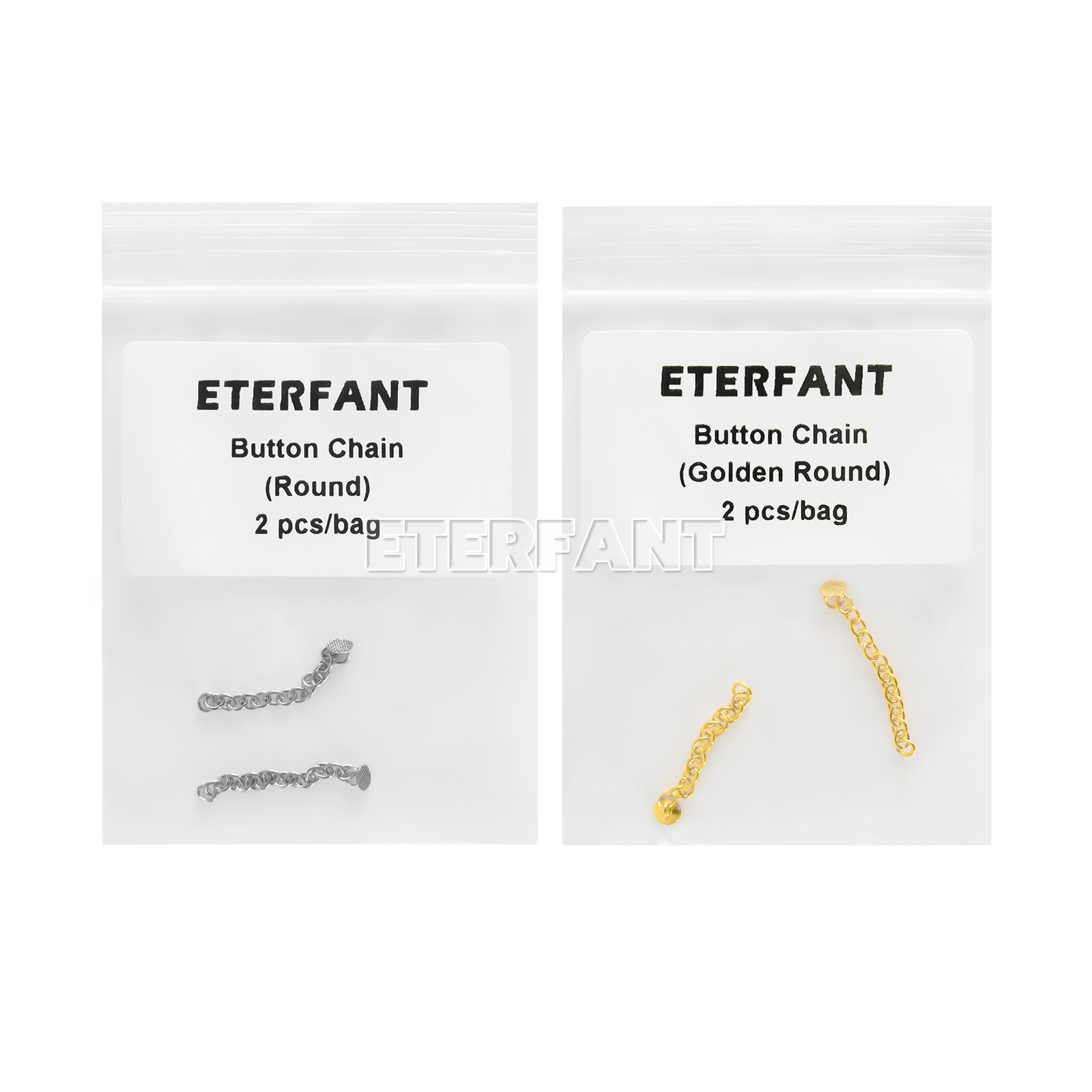 ETERFANT Dental Ortho Lingual Buttons Round Bondable/Rectangular/Button Chains