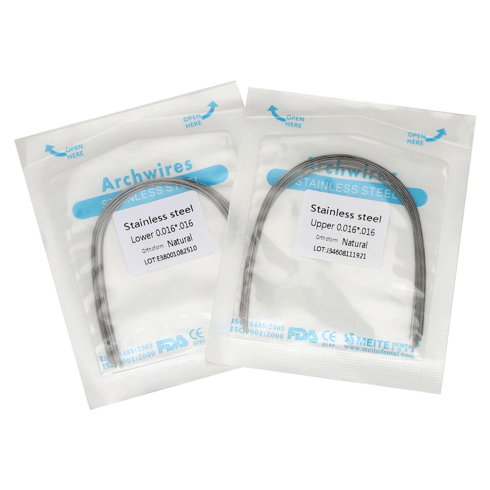 10 Pcs/pack Dental Orthodontic Stainless Steel Round/Rectangular Arch Wire Ovoid