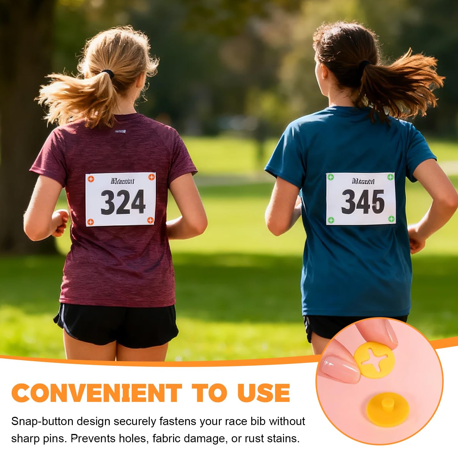 Darlingao Running Bib Clips, 20Pcs Race Holder, Number Colorful