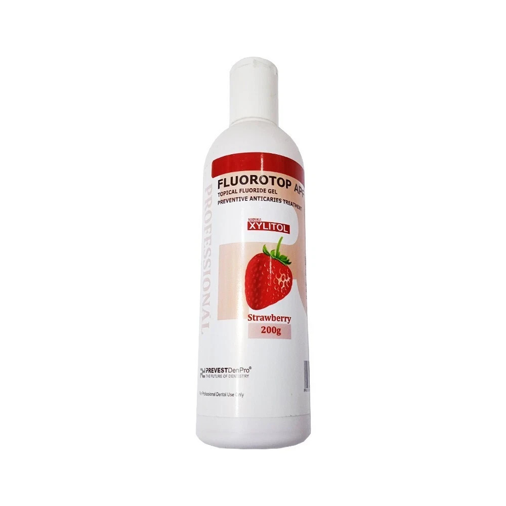 Dental Fluorotop APF Topical Fluoride Gel 200g Bottle STRAWBERRY