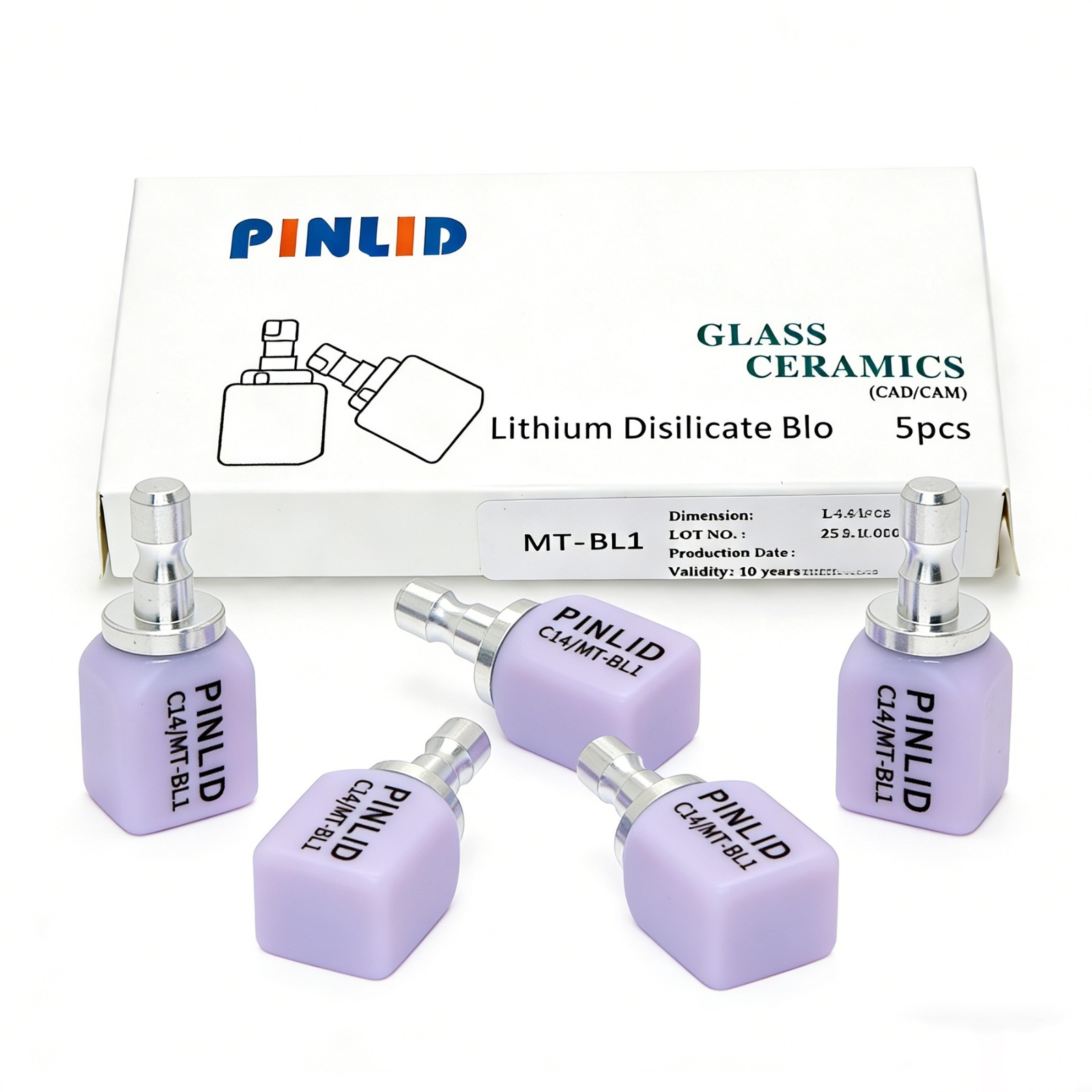 MT C14 Dental Emax CAD/CAM Glass Ceramic Blocks Lithium Disilicate CEREC Block