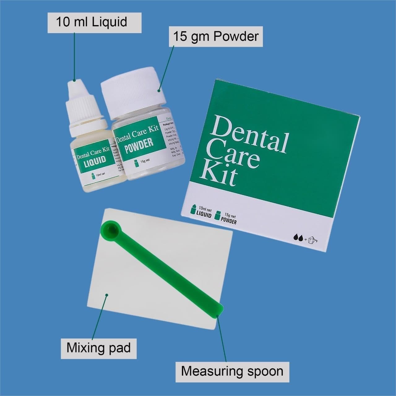 Dental Cement Zinc Oxide Eugenol Filling Crowns Bridges Waterproof 10ml