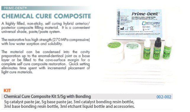 Prime-Dent Dental Self Cure Composite Cracked Tooth Kit Repair 5 Grams