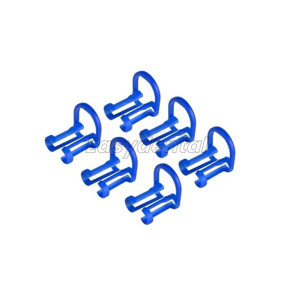 10-100Pcs Cotton Roll Holder Disposable Clips Plastic Blue For Dental Lab Clinic