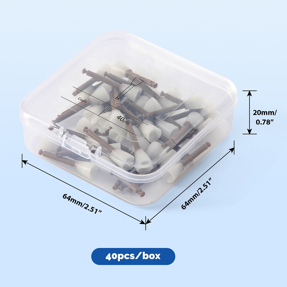 40Pcs AZDENT Dental Composite Polishing Finishing Finisher Disc/ Cups/Points