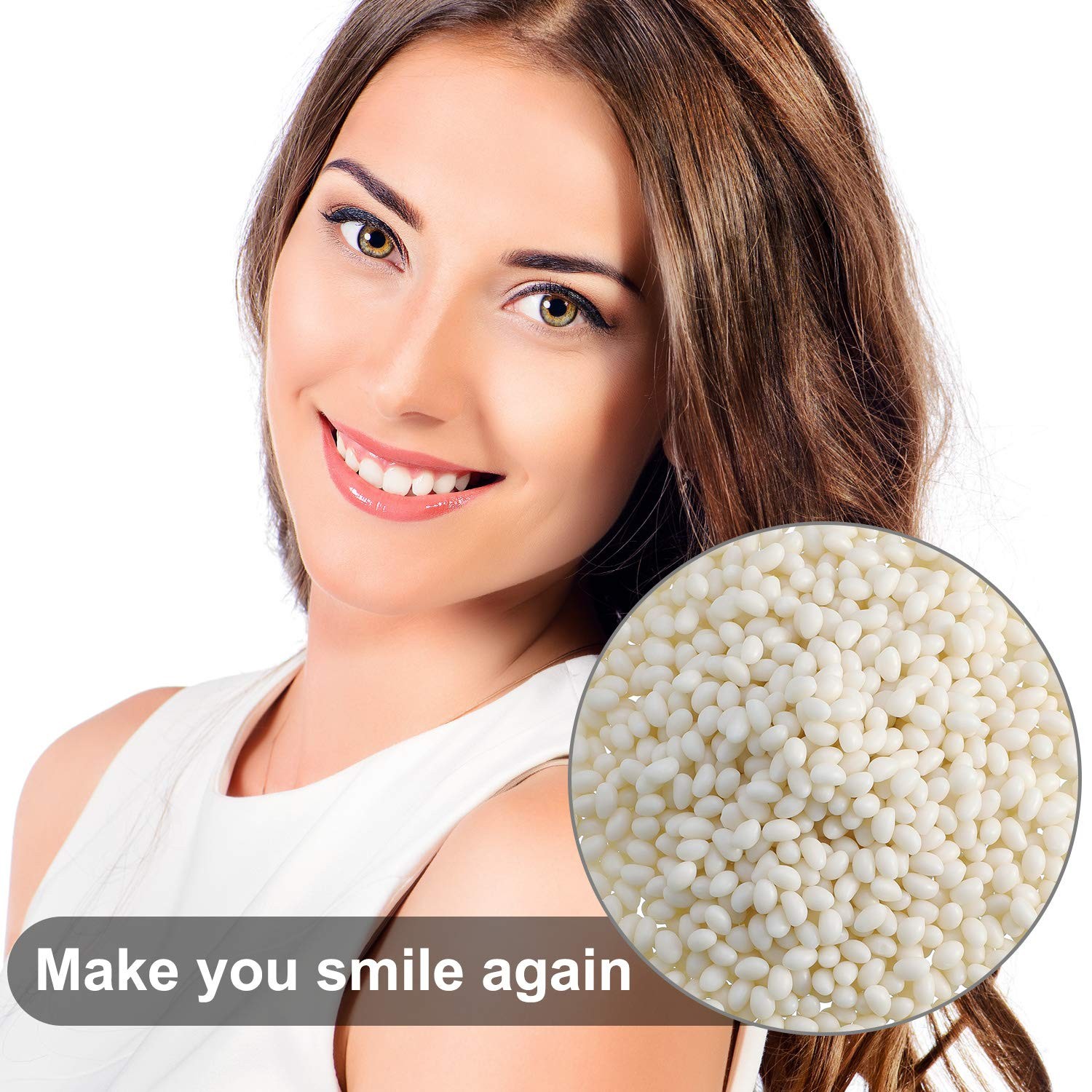 Nuanchu 100g Tooth Repair Kit Moldable Beads 3.52 Ounce (Pack of 1), White