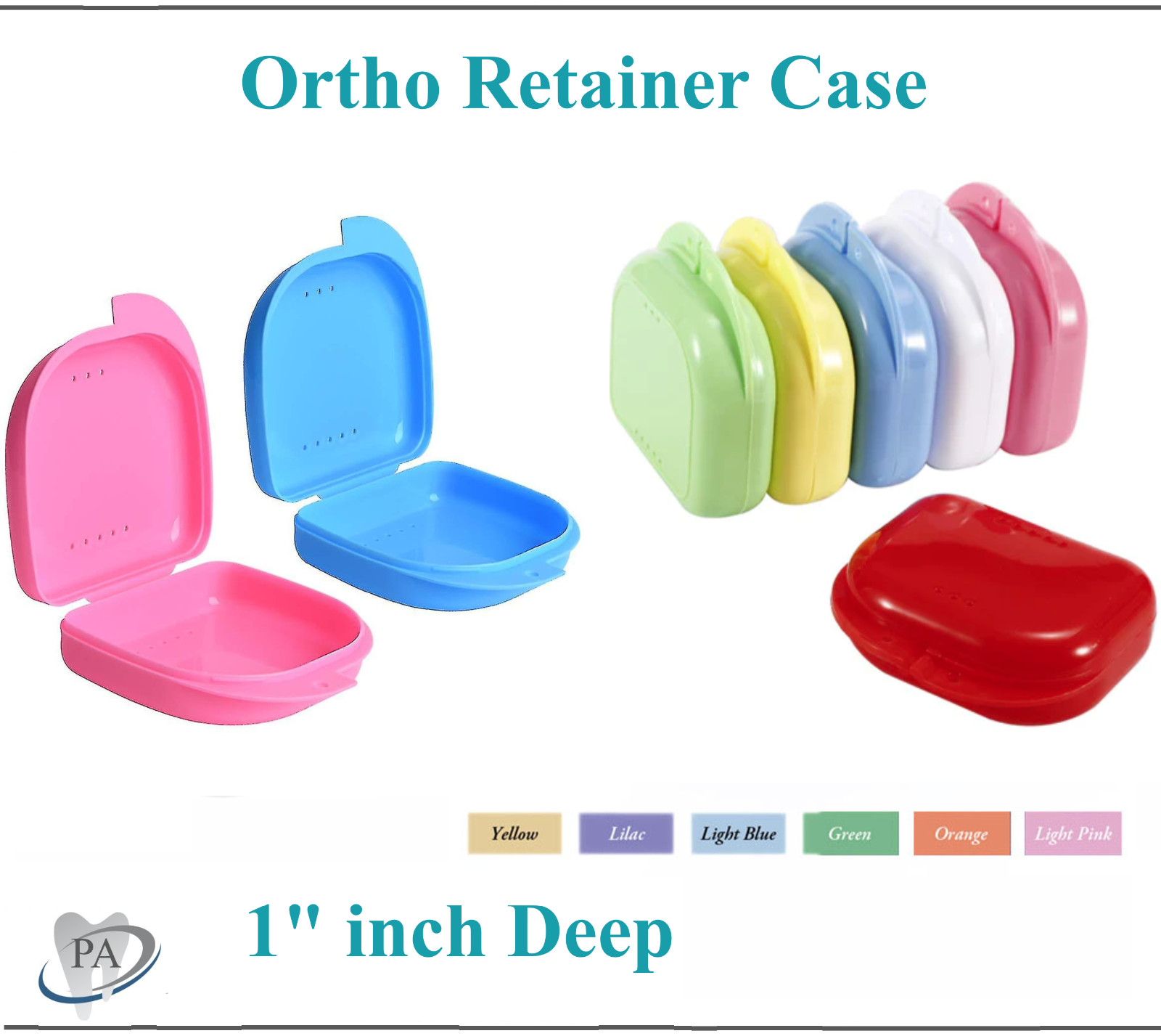 Dental Denture Box Retainer Box Carrier 4W x 2in x 2in Upto 200 Retainers/Case
