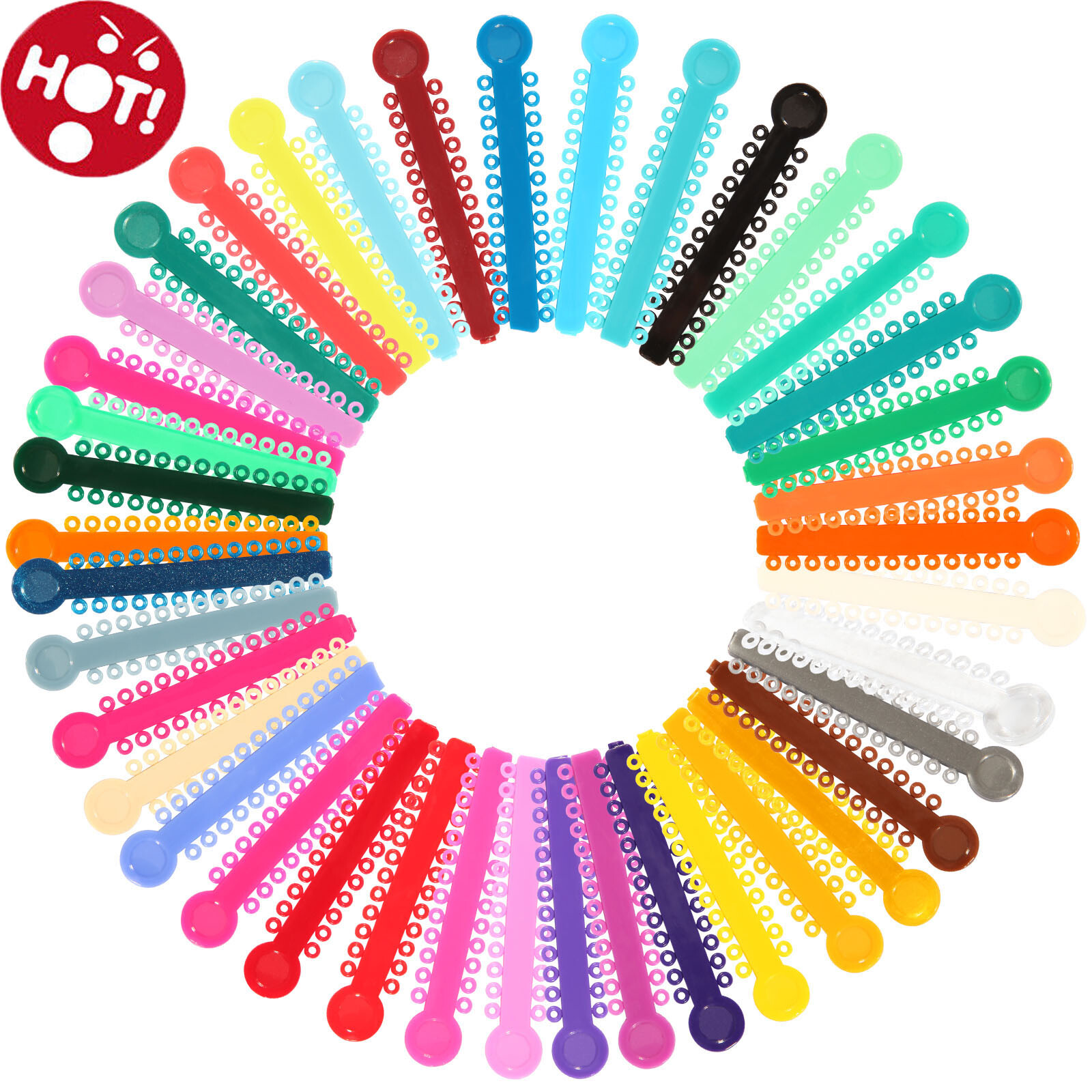 1040 Pcs Dental Ortodoncia Elástico Ligaduras Bandas de Goma para Brackets