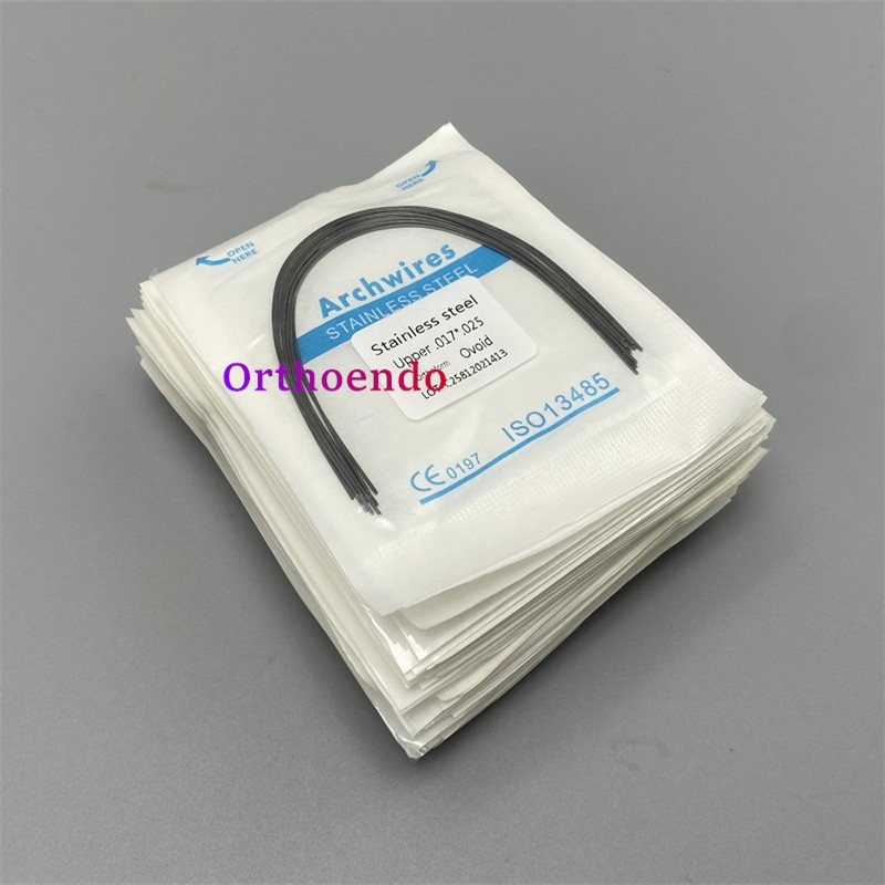 100 Pcs Dental Ortho S.S Arch Wire Round Rectangular Stainless Steel Wires Ovoid