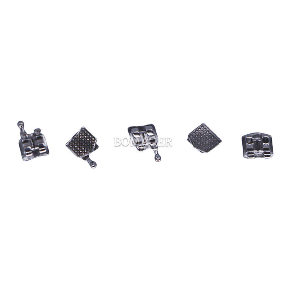 100 Kits Orthodontic Monoblock Metal Brackets, MBT 0.022″ 3-4-5 Hooks, 20pc/Kit