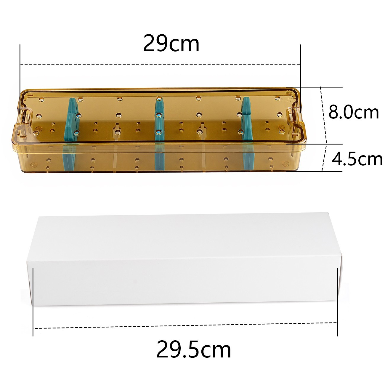 PPSU Disinfection Box Medical Endoscope Sterilization Tray Autoclave Case S/M US
