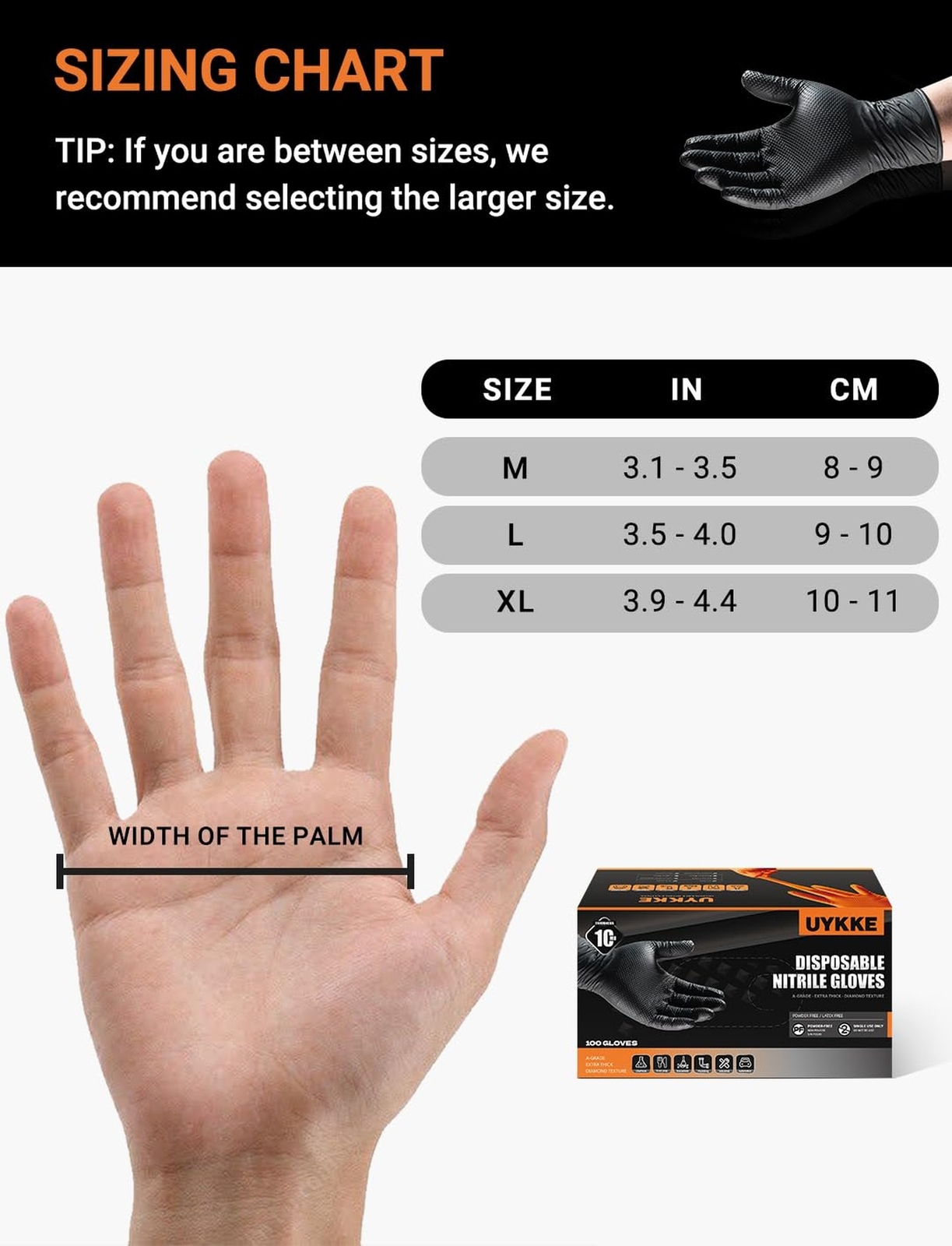 10mil Nitrile Gloves Thick,Industrial Disposable Gloves with Diamond Textured…