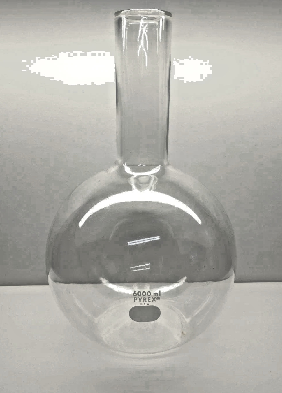 Rare PYREX Glass 6000mL Single Neck Round Bottom Boiling Flask
