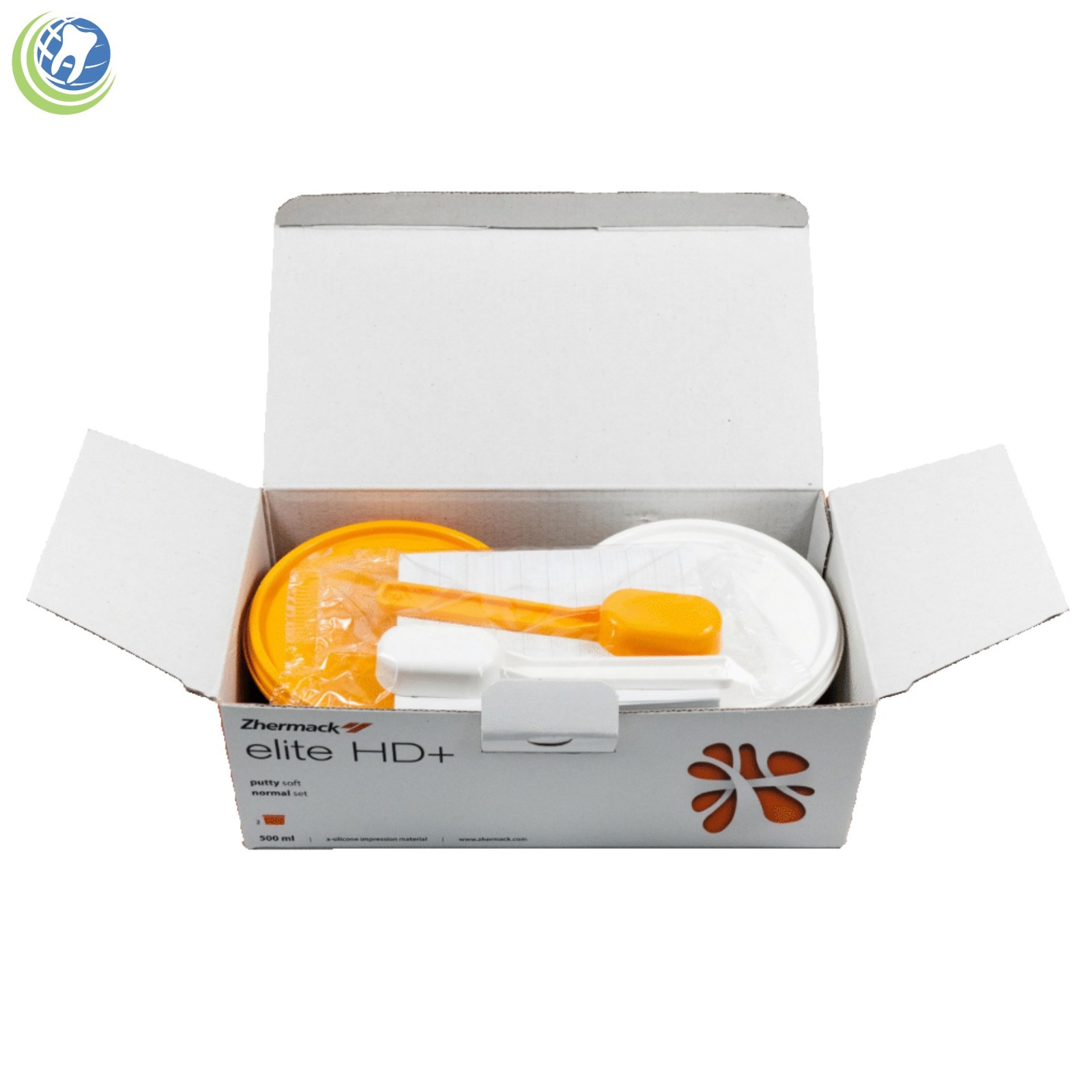 DENTAL IMPRESSION SILICONE PUTTY ELITE HD+ SOFT NORMAL SET 500ML ZHERMACK
