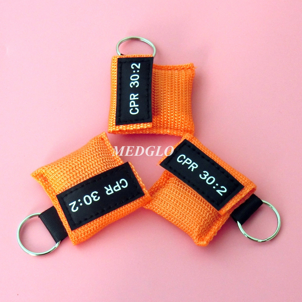 KeyRing CPR Face Shield Resuscitation 30:2 Training Black & Orange