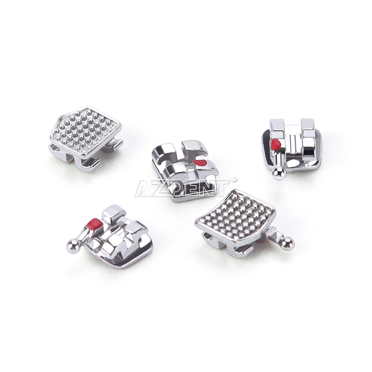 20Pcs Dental Orthodontic Brackets Braces Mini Roth MBT 022/018 Hooks 345 Metal
