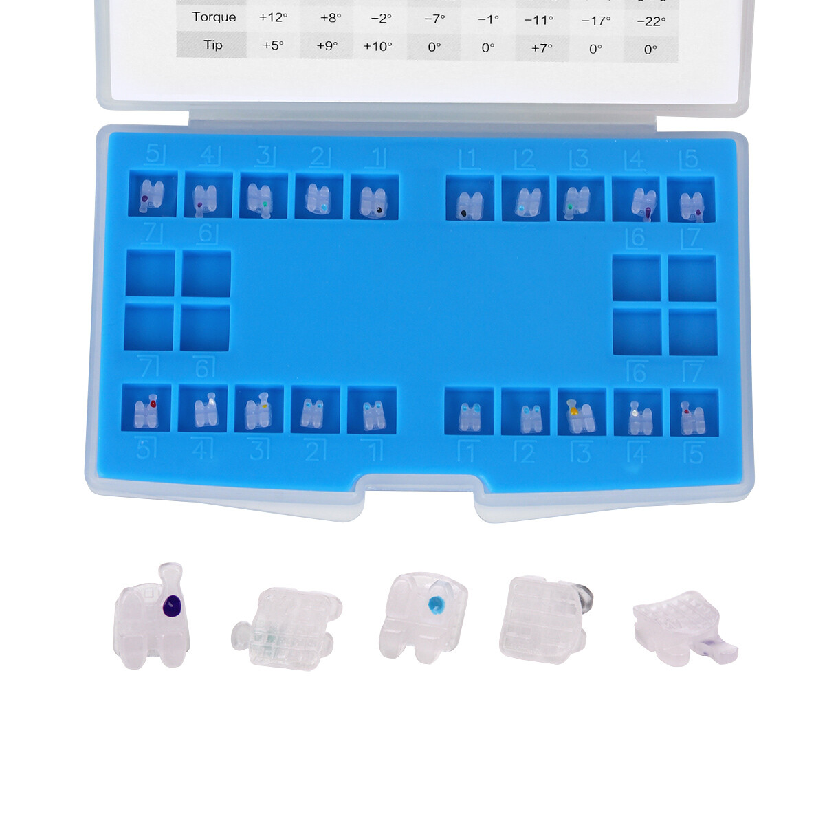 Dental Ortho Monocrystalline Sapphire Brackets /Ceramic Braces Roth MBT 022 /018