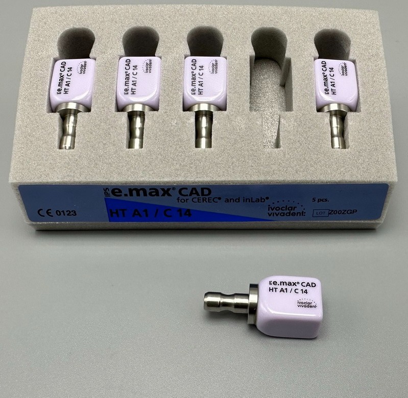C14 Dental Emax CAD Glass Ceramic Blocks Lithium Disilicate LT HT A1 A2 A3