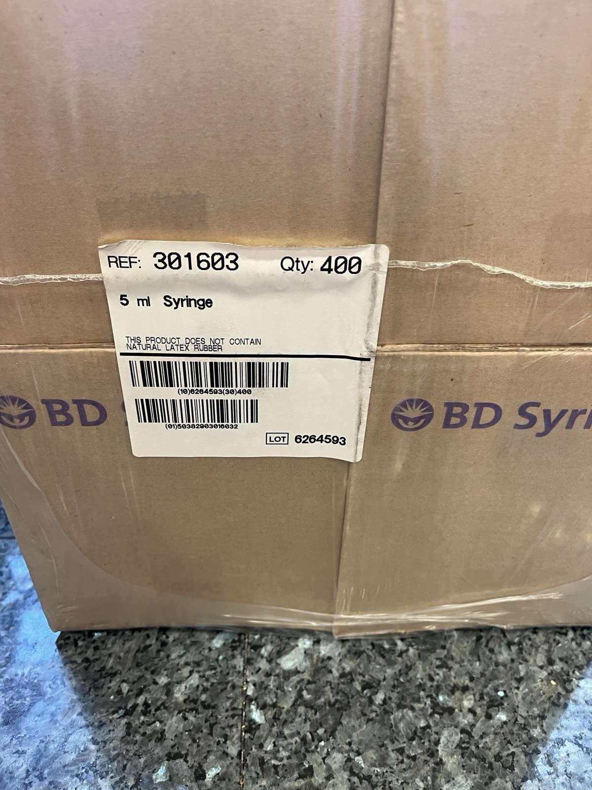 5ml Syringe Only Luer Lock Tip Sterile Disposable Latex Free 5cc 400 units