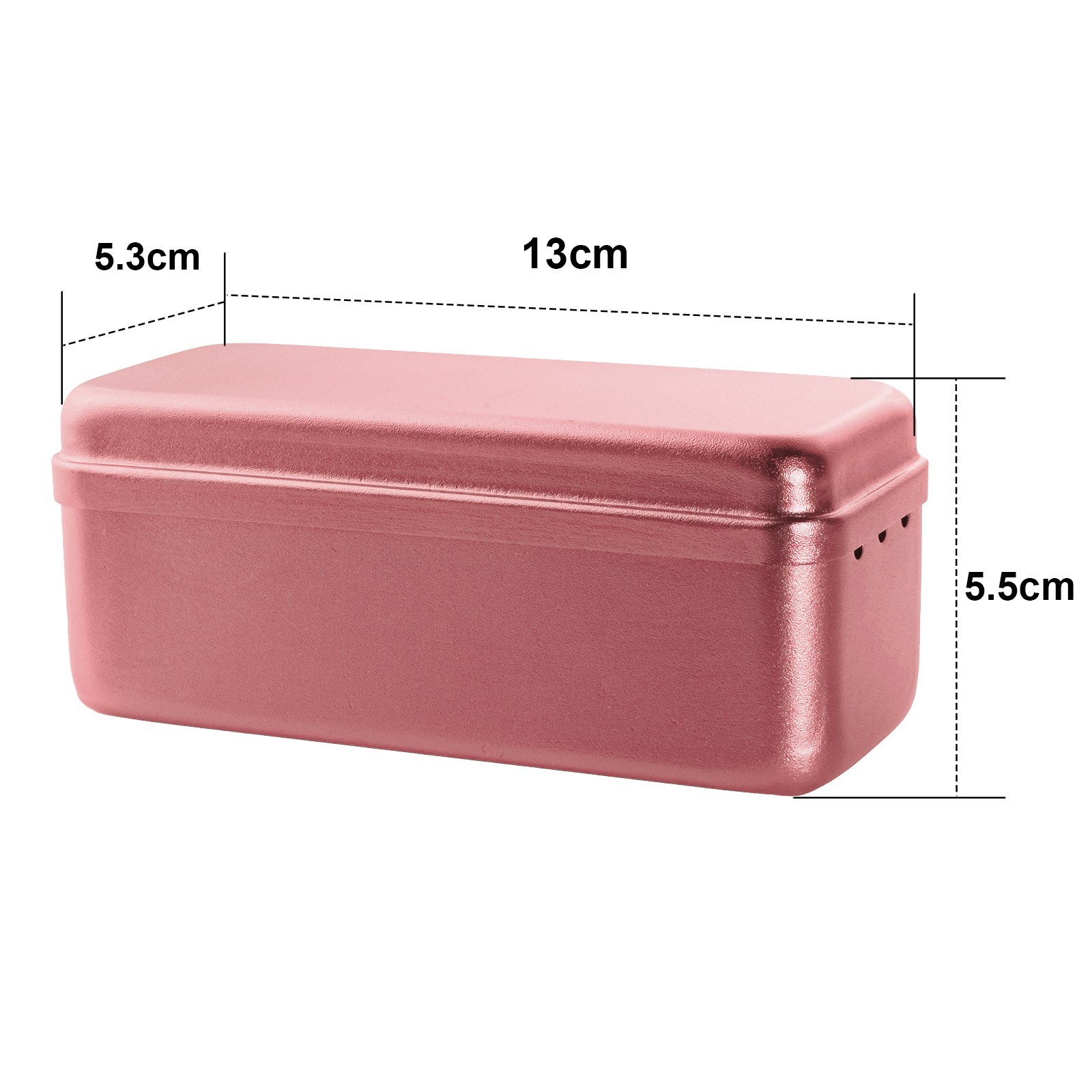 60 Holes Dental Disinfection Endo Files Holder Aluminum Box Autoclave Pink US