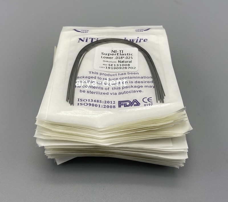 Dental Orthodontic Arch Wire Super Elastic NITI Round Rectangular Natural Form