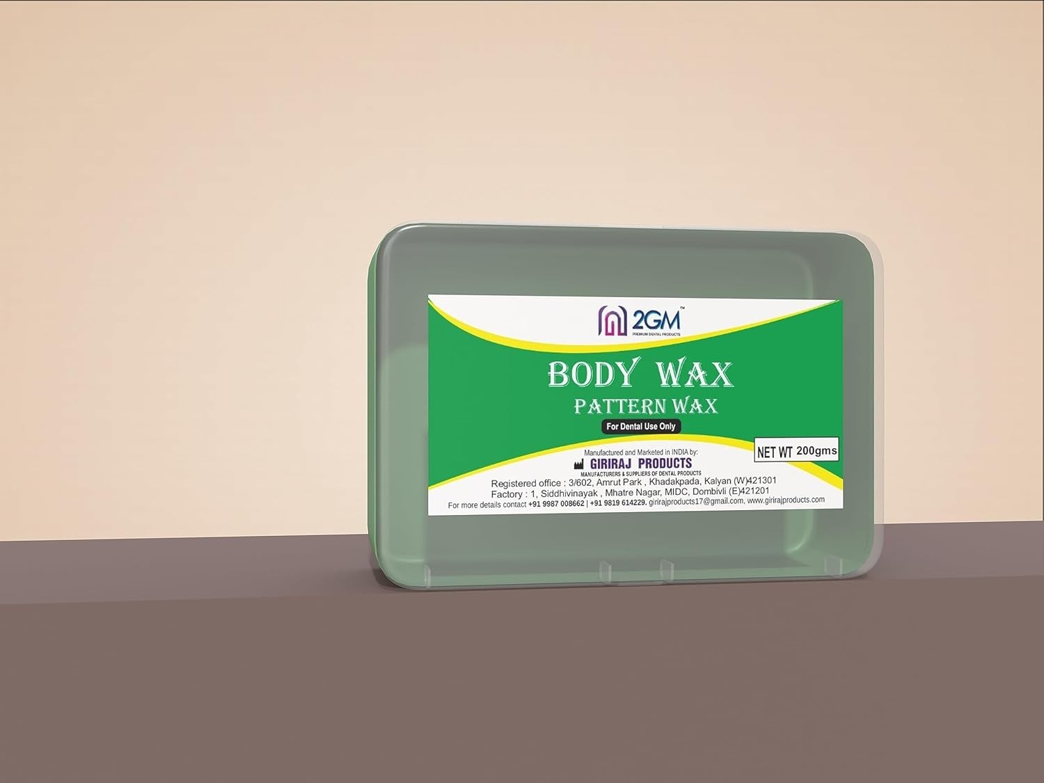 Green Dental Modeling Wax 200g Pattern Wax for Casting and Shaping Lab