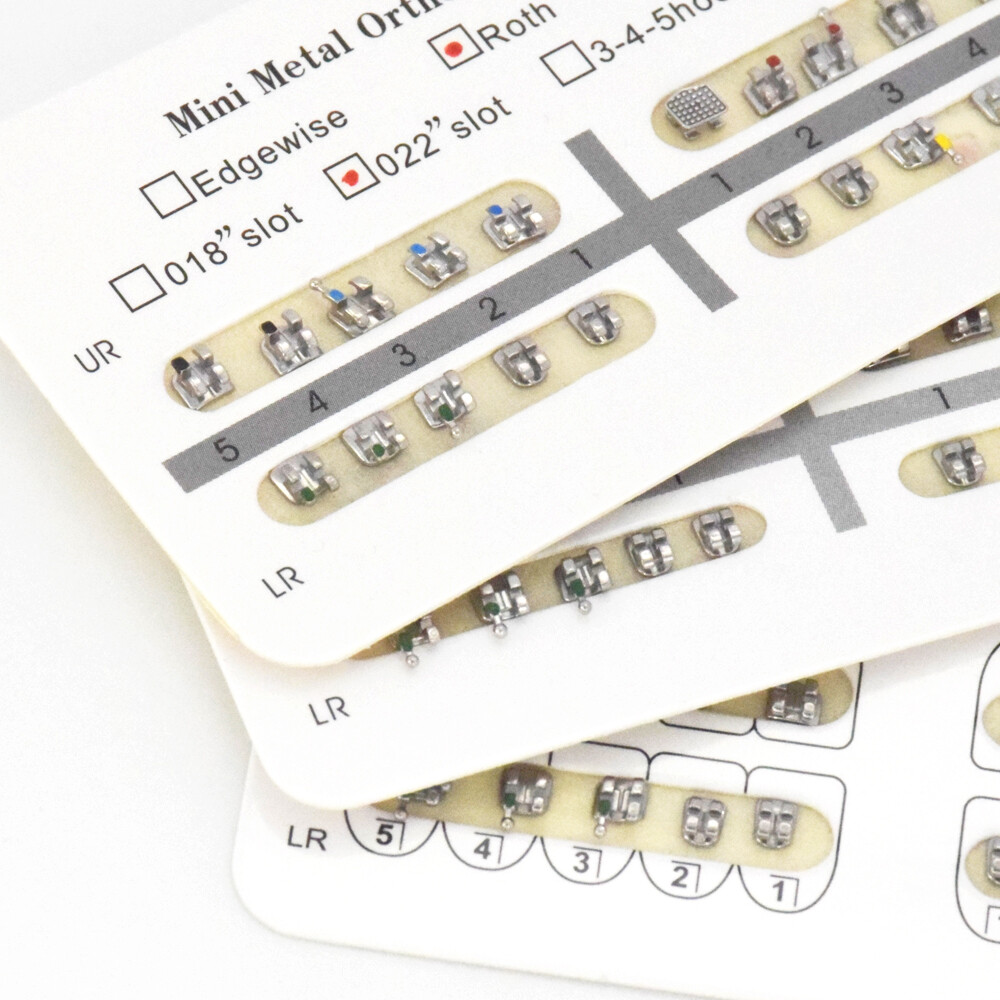 Dental Orthodontic Bracket Mini Standard MBT Roth.022 3 4 5 Hook MIM Monoblock