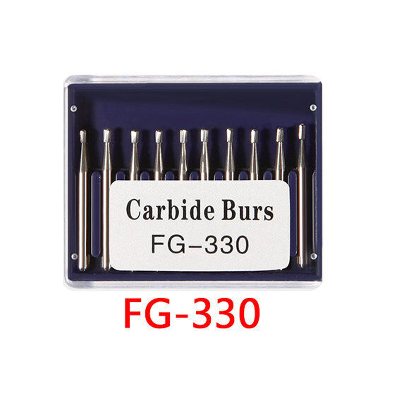 100 FG 330 Carbide Dental Burs High Speed Handpiece Friction Grip Drill Bits New