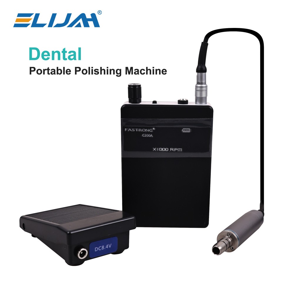 Portable Dental Lab Brushless Micromotor E-Type Grinding Polishing Machine BLACK