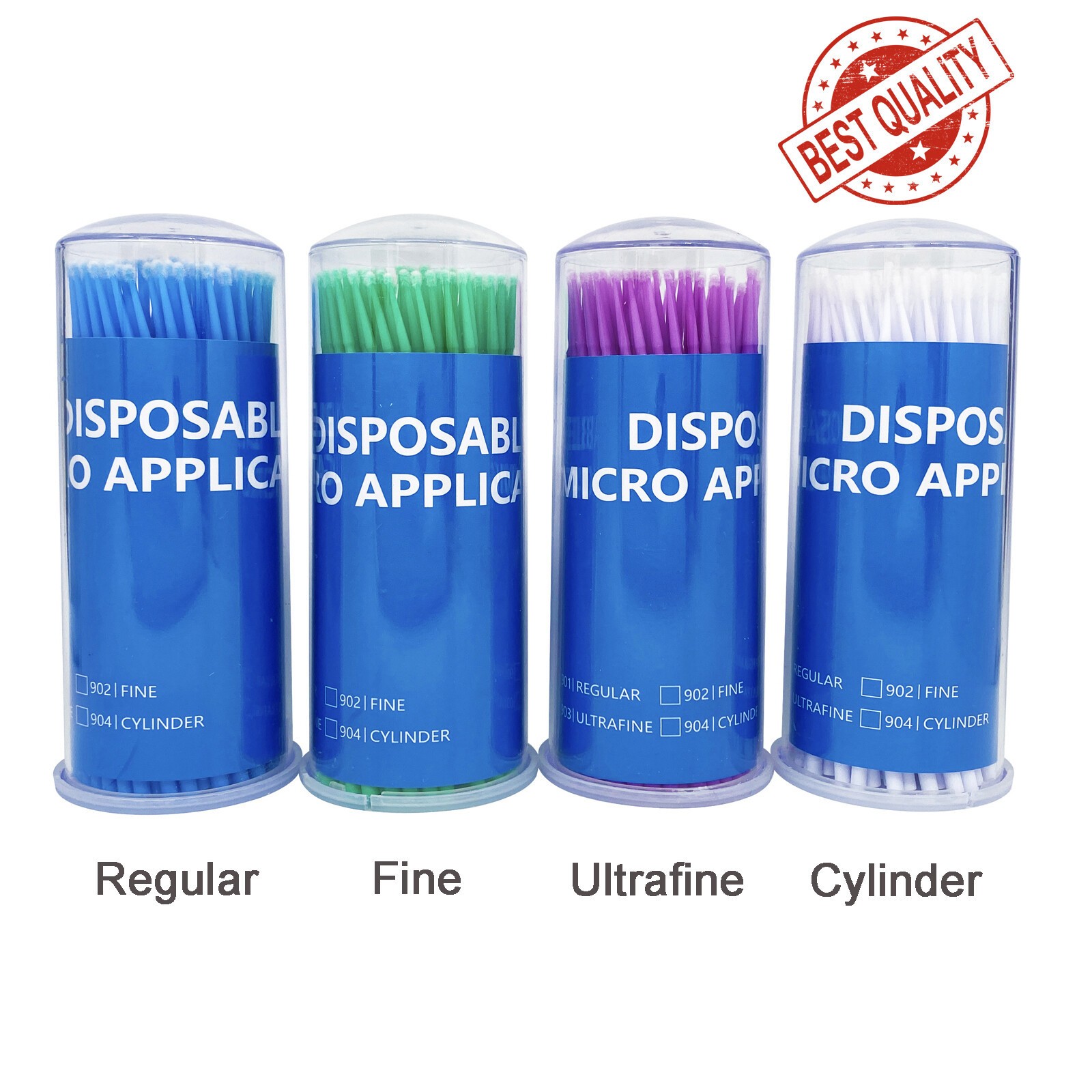 100Pcs/Box Dental Disposable Micro Applicator Brush Bendable Sticks Bottle 4Size