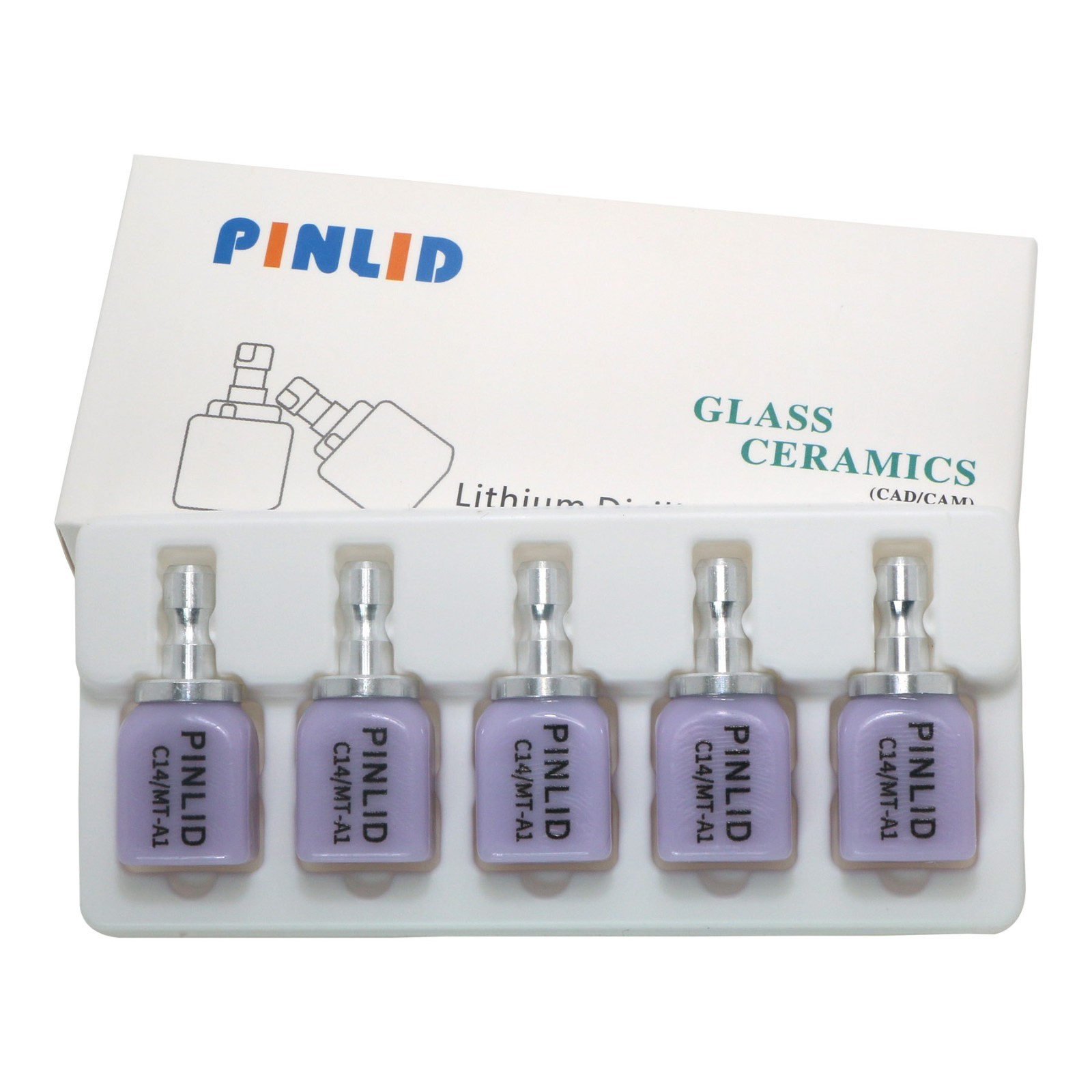 US Stock Dental C14 MT Lithium Disilicate Ceramic Blank For CEREC CAD/CAM