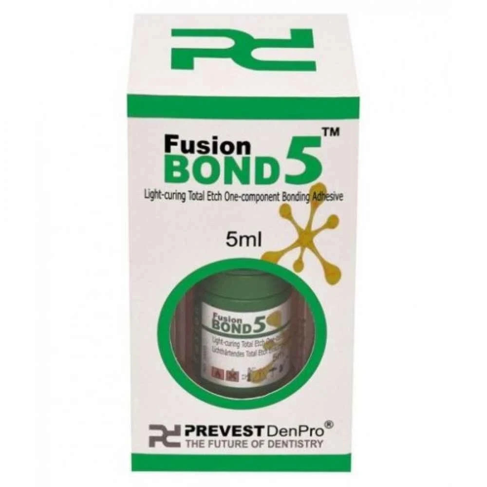 Dental FUSION BOND 5 Light Cured One Component Dentin Enamel 5th Gen. Bond 5ml,,