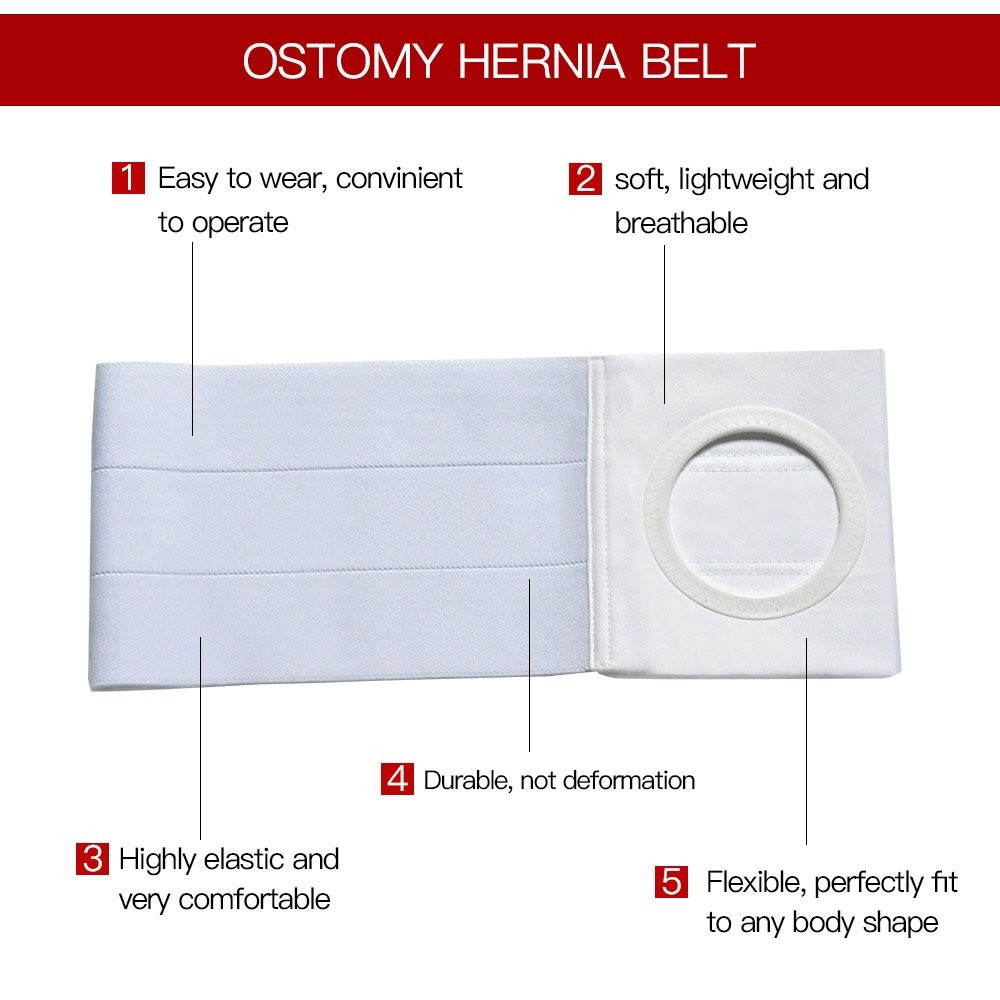 Men Or Women Medical Ostomy Belt Hernia Medium (Pack of 1), 929-White