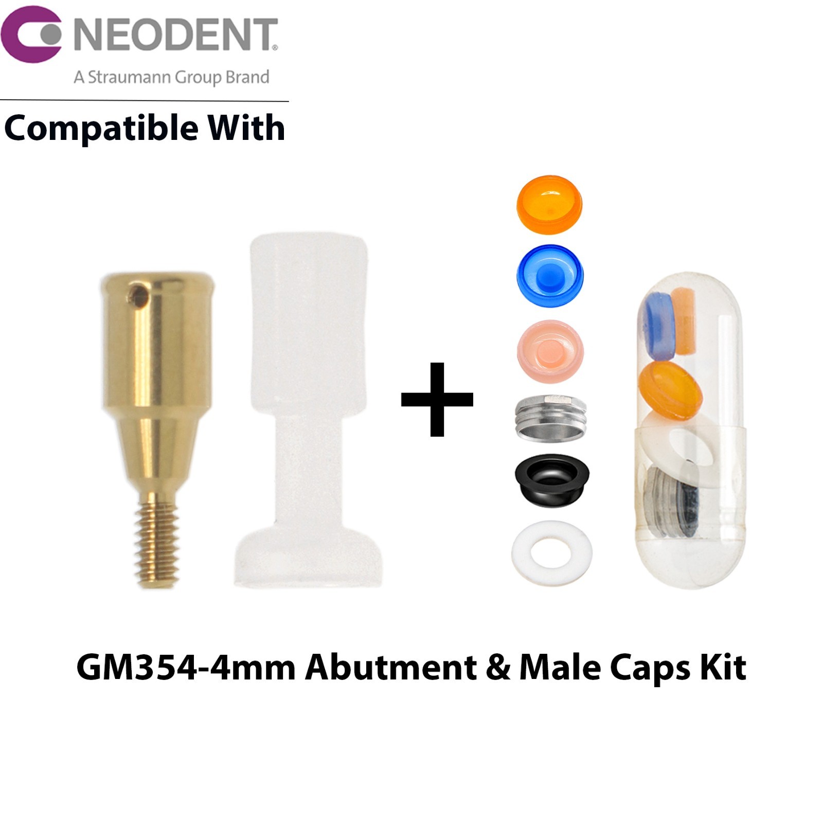 Dental Locator Abutment Overdenture Male Caps Fits NEODENT GRAND MORSE GM 1-6mm