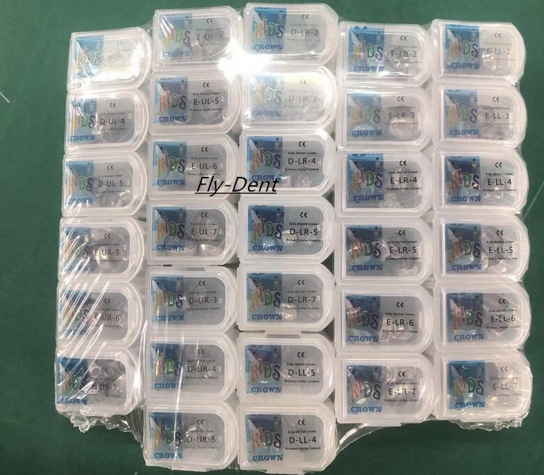 5pcs/box Dental Kids Crown Stainless Steel Primary Pediatric Teeth Molar Crowns