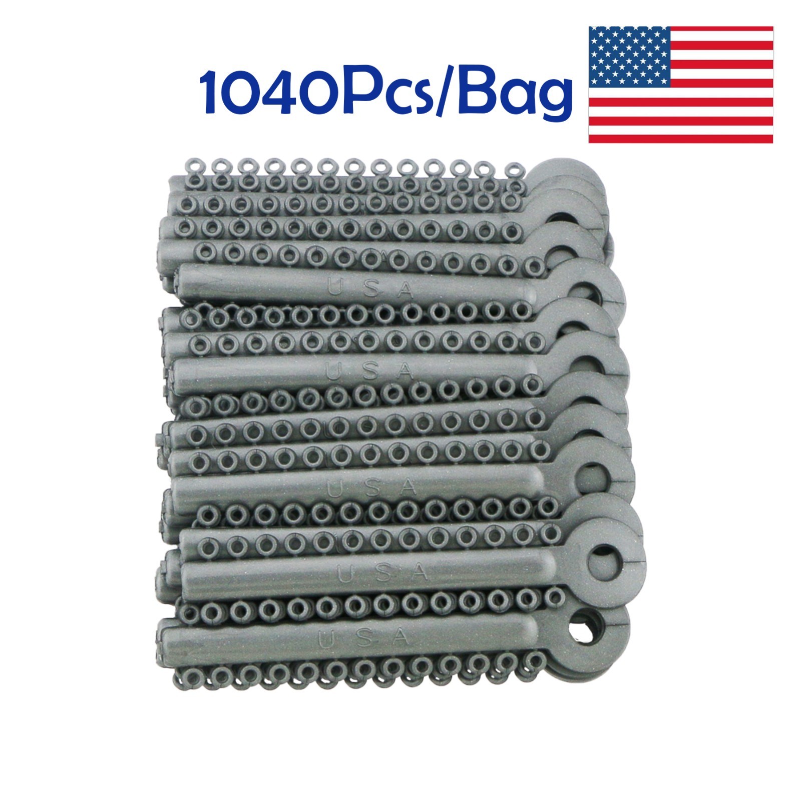 USA 1040Pcs/Bag Dental Orthodontic Ligature Ties Brackets Elastic Rubber Bands