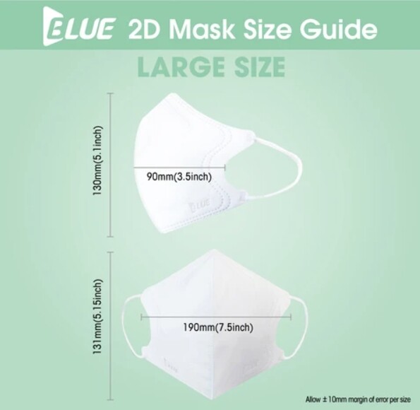 [ Blue ] Adults & Kids KF94 KF80 Korean Face Mask Medical Covers (Made in Korea)
