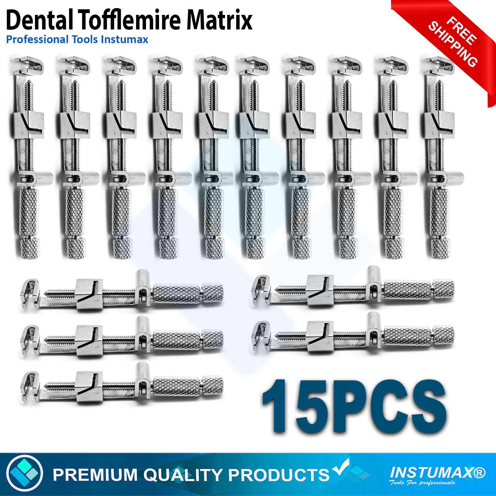 Dental Universal Tofflemire Matrix Band Straight Retainers Clip Instruments
