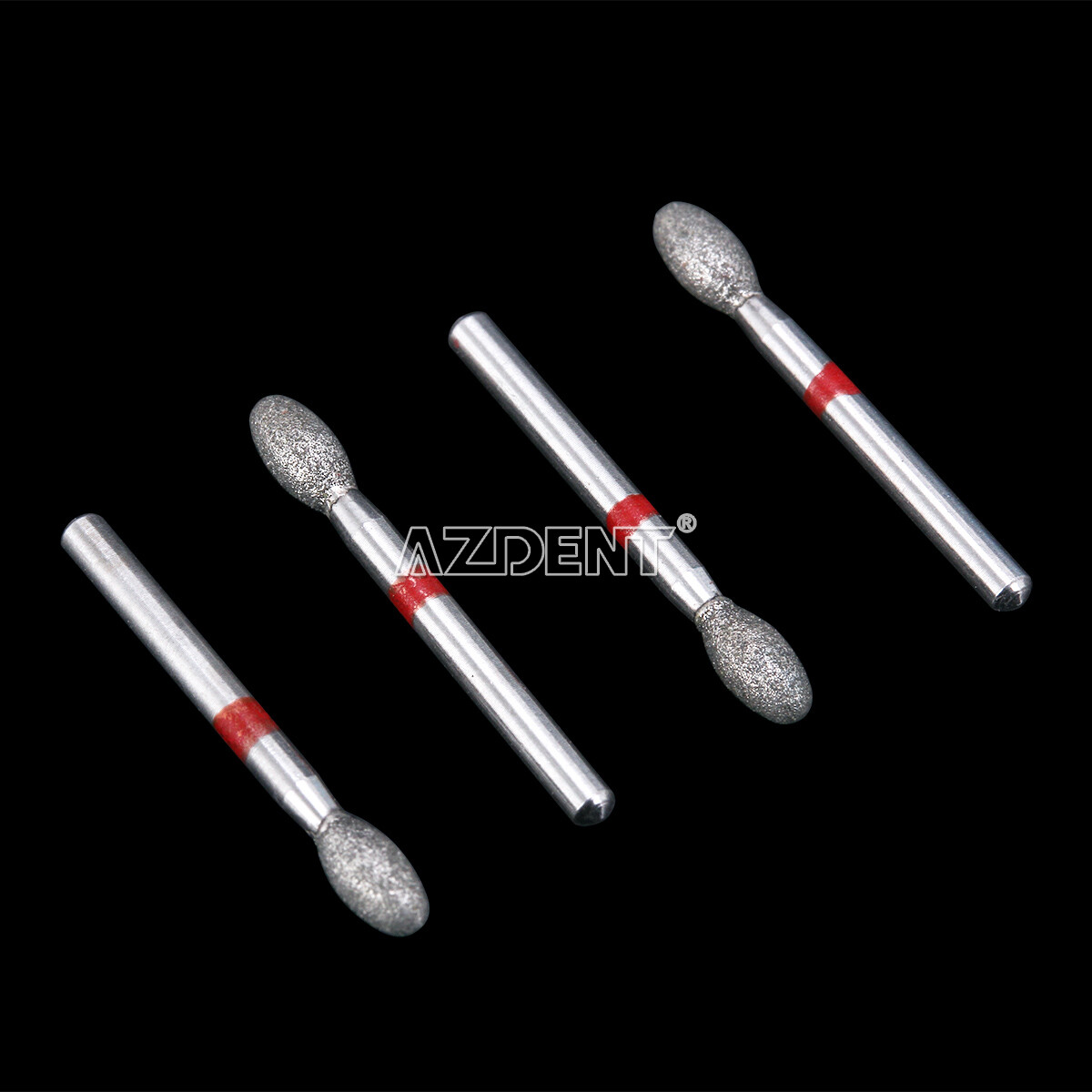 10Pcs/Pack Dental Dimond Burs Football #379-023F Fine Red Azdent