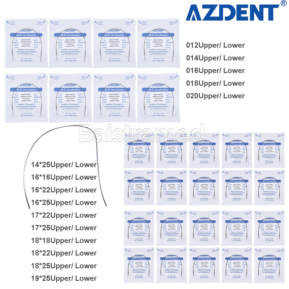 Dental Ortho Super Elastic Arch Wire NITI Reverse Curve Round/Rectangular True
