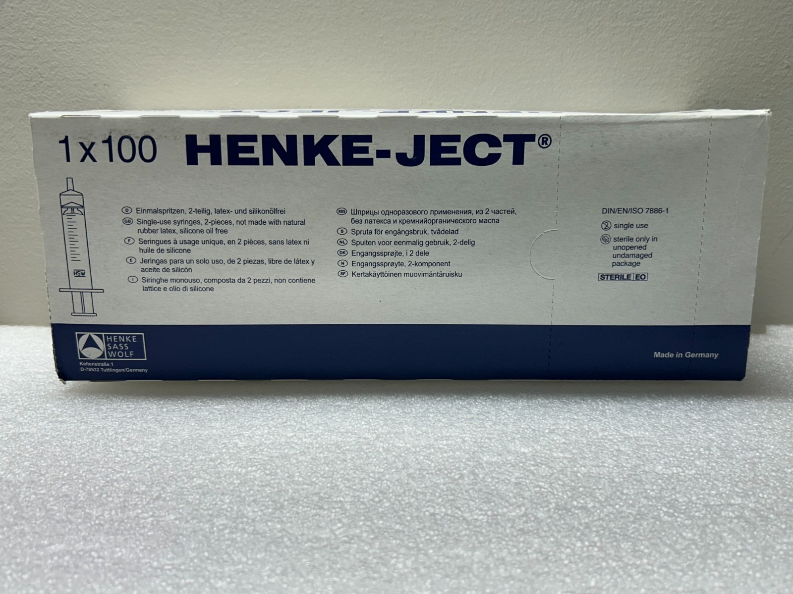 HSW Henke-Ject 10mL Syringes Disposable 2-pieces (Box of 100) 4100-X00V0