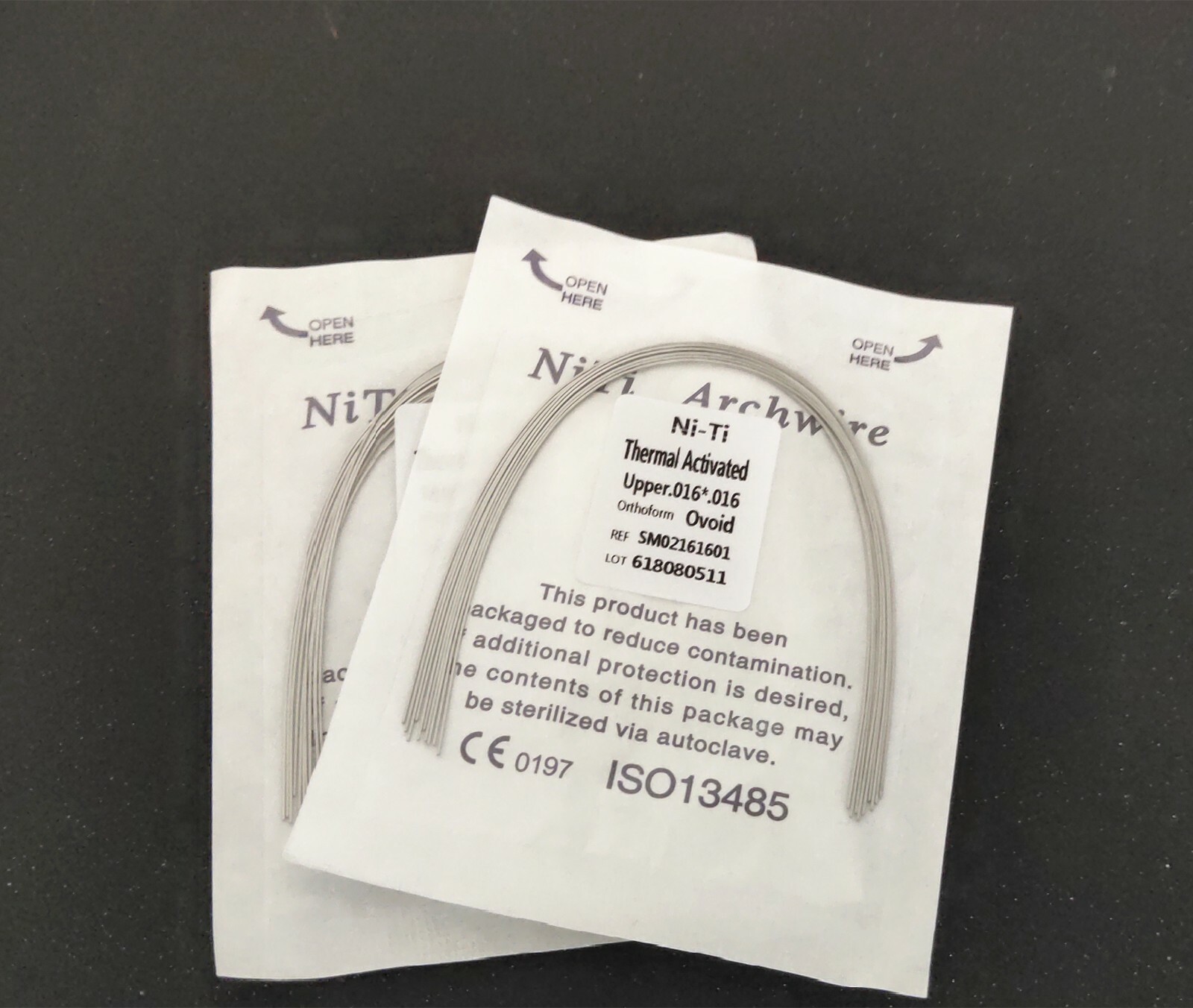 100 Packs Dental Thermal Activated NITI Arch Wire Rectangular Dental Bows Ovoid
