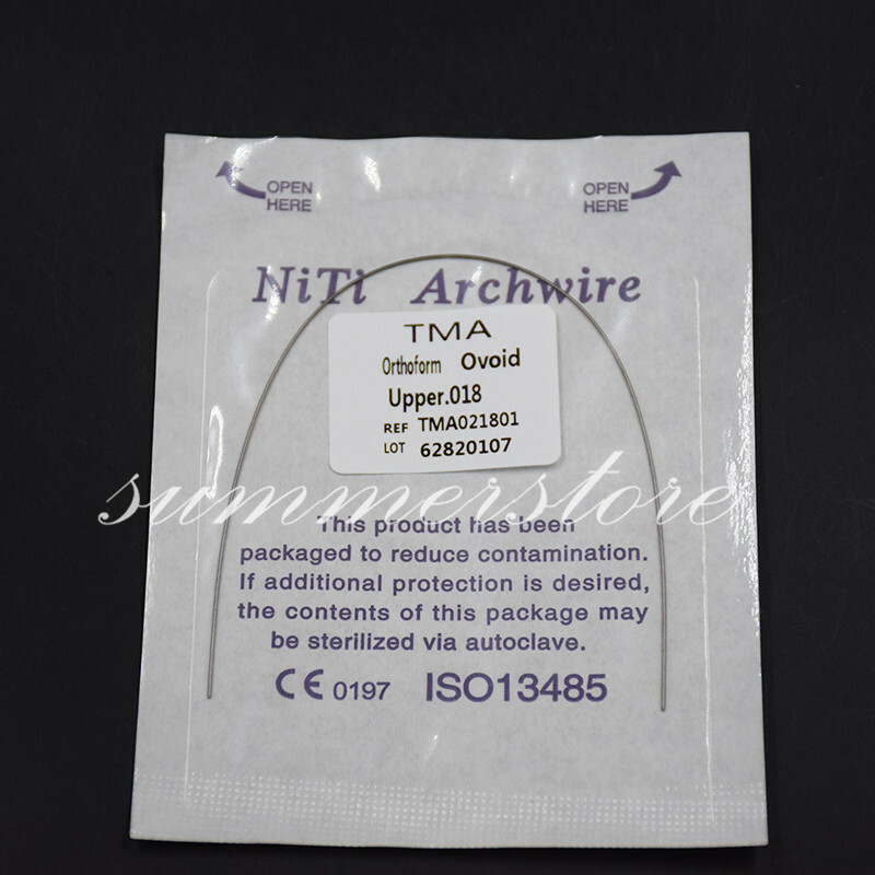 2 Packs Dental Titanium-Molybdenum Alloy TMA Arch Wire Round Upper + Lower
