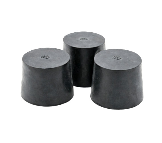 #6 Solid Rubber Stopper No Hole Lab Flask Bottle Tube Tapered Plug Seal Cap