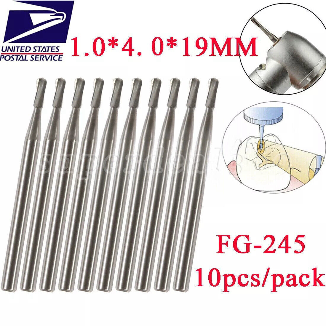 Dental Carbide Burs Tungsten Steel Bur FG # 330 FG #245 for High Speed Handpiece